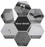AMJ 29.5"*15"*7", Rigid Under Bed Garment Storage Bins, Folding & Washable, Soft Zip Lid, Black Gray - color: Black Gray, size: 29.5 x 15 x 7“