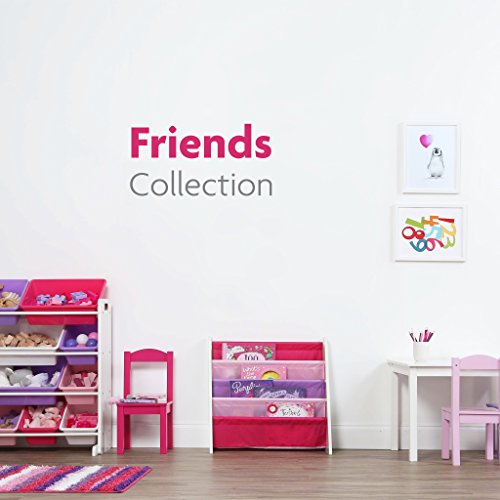 Humble Crew Toy Storage Organizer with 12 Removable Storage Bins for Kids Playroom, 4-Tier Toddler Toy Organization, White/Purple/Pink - color: White/Purple/Pink