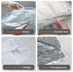 Vacbird Travel Vacuum Seal Bags, 8 Pack 34" Vacuum Storage Bags with Rechargeable Cordless Pump Compression Packing for Clothing Clothes Blanket Bedding, Space Saver for Suitcase Luggage - size: 8 Pack Medium