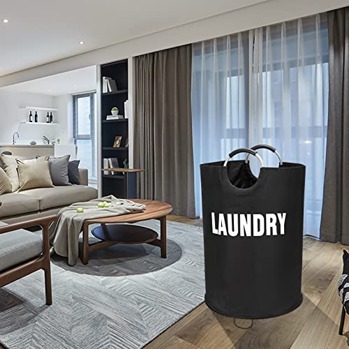 Maxsilan 160L XX-Large Laundry Basket, Freestanding Tall Clothes Hamper, Collapsible Laundry Bag, Black - color: Black, size: 160l