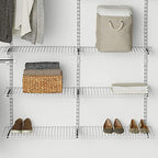 Rubbermaid Configurations 26" Shelving Kit, Set of 2 Shelves (Uprights not included), White, Expandable, Organization for Home/Laundry/Bathroom/Mudroom/Pantry/Linen Closet/Garage - style: Wire Shelf
