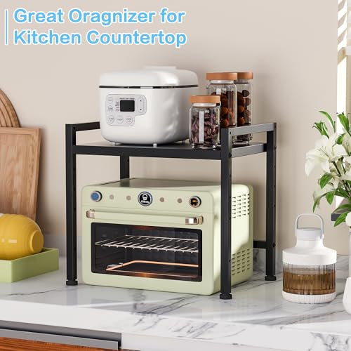 17.3 Inches Metal Storage Shelves,150LBS Heavy Duty Shelving Units and Storage For Small Appliance,Adjustable Utility Storage and Organization Shelf Rack For Kitchen Cabinet Closet Under Sink Pantry - size: 1 Tier：11.8"D x 17.3"W x 15.9"H