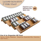 Bamboo Spice Rack Drawer Organizer - 8 Pieces Set- 9" Wide Per Piece - Combine Pieces Into 18" Wide Rack (9" or 18") - size: 18"