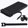 Nettbe 60 PCS 6 Inches Reusable Cable Ties, Adjustable Cord Straps Wire Organizer Cord Wrap and Hook Loop Cable Management - size: 6inches-60pcs
