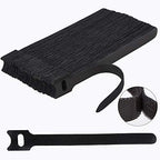 Nettbe 60 PCS 6 Inches Reusable Cable Ties, Adjustable Cord Straps Wire Organizer Cord Wrap and Hook Loop Cable Management - size: 6inches-60pcs