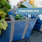 CleverMade Unisex Ecobasket - color: Blue, size: 30L - 3 Pack