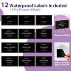 COAZEX 2+1 Pack Clear Laundry Pods Container & Dryer Sheet Holder, Plastic Square Laundry Room Organization and Storage Jars with Black Lids, Scoops & Labels for Detergent, Powder, Dryer Balls - color: 2+1 Pack