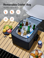AstroAI Car Trunk Organizer Storage Large for SUV, Truck, Pickup, Collapsible Trunk Organizer Portable Storage Box with Cooler Bag, Foldable Cover, Nylon Handles, PU Bottom and PE Plate