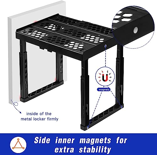 Locker Organizer Shelf， Adjustable Width and Height, Ideal Locker for School, Office, and Gym Lockers (Magenta 2 Pack) - color: Magenta 2 Pack