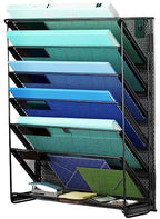 Kuntine.B Wall File Organizer (Black, 7 Tier) - color: Black, size: 7 Tier