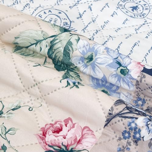 Brilliant Sunshine Roses in Beige Couch Sofa Armrest 5 Pockets Organizer, Slip Resistant Recliner Armchair Caddy, Washable Remote Controls Holder, Storage for Magazine, Phone, 35×13", Vintage Indigo - color: Vintage Indigo