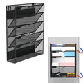 6-Tier Magnetic File Holder, Large Capacity File Cabinet Organizer, No-Drill Mount Hanging Magnetic Paper Holder for File Cabinets, Office, Whiteboard, Magnetic Mail Holder