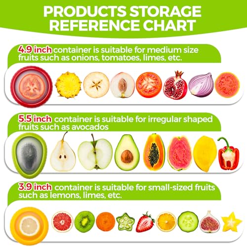 Avocado Saver & Onion Storage Set,4 Pcs Silicone Fruit Vegetable Anti-oxidation Box,Reusable Fridge Fresh Pod Food Storage,Perfect Lemons Tomato Garlic Containers - color: 4 PCS / 4 Colors