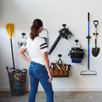 Duck Brand EasyMounts Wall Mounted Tool Organizer - Mop & Broom Holder for Garden, Shed & Garage - 2 Pack - size: 2 Pack, style: Tool Holder
