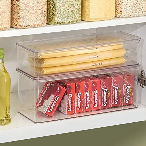 mDesign BBQ Grill Accessories Organizer Box for Cooking Utensils - Clear