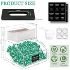 2 in 1 Dryer Sheet Holder & Laundry Pods Container, Laundry Detergent Organizer Container with Lid, Acrylic Laundry Room Organization Storage Containers with Labels, Dishwasher Pod Holder - color: Black - New 2