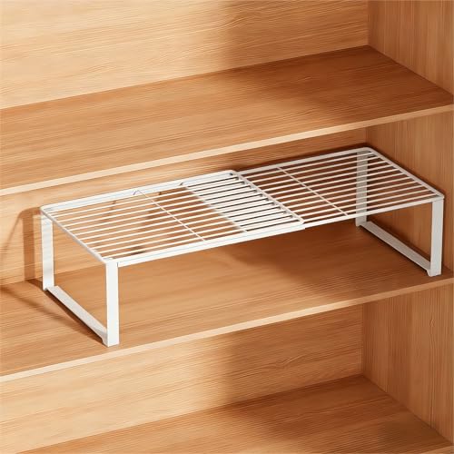 Multi-Functional Adjustable Metal Wire Shoe Rack Organizer - Stackable Shoe Storage for Closet, Extendable 15-24.4in, Retractable Entryway Shoe Cabinet Shelf (White, 1 Pack) - color: White, size: 1 Pack