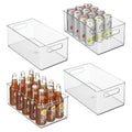 iDesign Stackable Fridge Bin - Kitchen Storage Bin for Pantry, Cabinets, or Fridge, Set of 4, Clear - style: Pack of 4