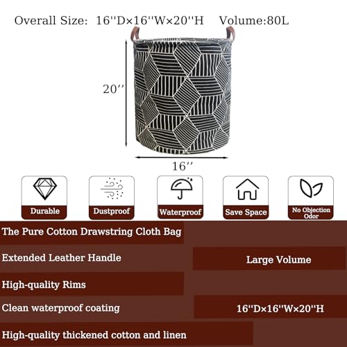 Waterproof Laundry Hamper Collapsible Laundry Basket Leather Handle Laundry Bag Large Clothes Storage Toy Organization for Bathroom Bedroom Laundryroom College Dorms (92-Satisfied laundry hampers) - color: 92-Satisfied laundry hampers