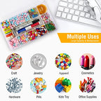 Exptolii 15 Large Grids Plastic Organizer Box with Dividers, Clear Compartment Container Storage for Washi Tapes Beads Crafts Jewelry Fishing Tackles, Size 11 x 6.3 x 2.2 in - size: 1x Large 15 Grids