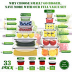RockBerry 66 Pcs Large Food Storage Containers with Lids Airtight-Total 19075ML Stackable Kitchen Bowls Set(31 Containers,31 Lids) 2500ML to Small Box-BPA Free Leak proof Plastic Boxes-Microwave safe - color: 66Pcs