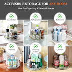Clear Lazy Susan Organizer Turntable for Cabinet Table Top, 9.25 Inch 2 Pack 360 Rotating Spinning Makeup Organizer for Vanity, Kitchen Storage Rack Heavy-Duty Pantry Spices Tray Countertop Organizer - size: 9.25 inch 2 Pack