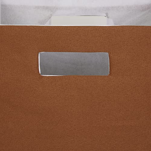 DII Collapsible Polyester Storage Cube, Solid, Lightweight and Durable, Large Square, 13x13x13, Cinnamon - color: Cinnamon, size: Large Square, 13x13x13"