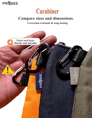 Tool Pouch Zipper Small Tool Bag Pouches Organizer Bag with Metal Carabiner, Nylon 1680D Heavy Duty for Wrenches, Screwdrivers & Office Supplies, Pack of 3, Green, Khaki, Blue, 11 Inch - color: 3 Pack, 11" Blue, 11" Khaki, 11" Green