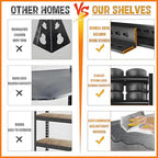Heavy Duty Garage Shelving, 6-Tier Metal Storage Shelves, 3600LBS, 82" H Adjustable Industrial Rack, Steel Utility Shelf Unit for Warehouse, Garage, Basement, Kitchen, 45" W x 20" D x 82" H - size: 45"W x 20"D x 82"H