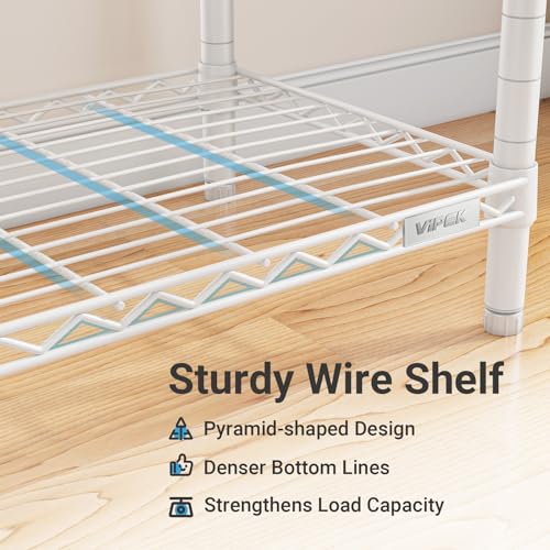 VIPEK X3 Plus Large Expandable Closet Rack Adjustable from 5'10" to 8'8" with Extendable Shelves and Hanger Rods, Freestanding Clothing Racks Modular Closet Systems Wardrobe, Max Load 1360LBS, White - color: White, size: X3 Plus