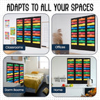 Essex Wares - 30 Pocket File Pocket Chart, Black, 42" Wide x 47" Tall - Versatile Wall Hanging File Folder Organizer for Classroom, Office, Home, and More - Wall Folder Organizer - 30 Pockets - size: 30 Pocket