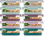 Ello Duraglass 3.4 Cup Meal Prep Sets,Set-Glass Food Storage Container with Silicone Boot and Airtight BPA-Free Plastic Lids,Dishwasher,Microwave& Freezer Safe,Garden Goals,5 Count(Pack of 2) - color: Garden Goals with Boot, size: 3.4 Cup (Pack of 2)