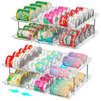 oylik Can Organizer for Pantry, 4 Tiers Can Storage Rack, up to 48 Cans Food Holders for Fridge, Cabinet and Pantry Organization - size: 4 Tiers*3 Rows
