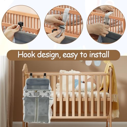 Hanging Diaper Caddy,Baby Diaper Organizer for Changing Table,Baby Crib Hanging Classified Storage Bag Organizer for Changing Table,Crib,Playard or Wall & Nursery Organization, Crib Accessories (# A) - style: # A