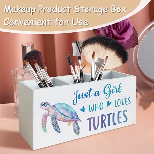 Sea Turtle Coastal Pen Holder for Home Office Desk, Sea Turtles Gifts for Women, Beach Office Decor, Beach Turtle Makeup Brush Toothbrush Holder Organizer for Bathroom Desk Accessories - color: Turtle