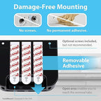 TotalMount Hole-Free Remote Holder – Eliminates Need to Drill Holes in Your Wall (for 2 or 3 Remote Controls – Black – Quantity 1) - color: Black