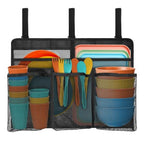 Collapsible Dish Drying Bag for Camping & RV - Portable Mesh Dish Rack Organizer, Compact Lightweight Sink Drying Solution for Travel Trailers, Outdoor Kitchens & Picnics (Black)
