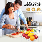 Set of 8 pantry organizers and storage, Clear Plastic Storage Bins for Kitchen Organization, Freezer Storage, Home Edit Containers - size: 4Small+4Large