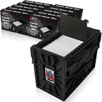 BCW Short Comic Book Bin | Holds 150 Comics | Stackable Plastic Storage | Acid-Free Organizer | Black, 10 Pack - style: 10 Pack