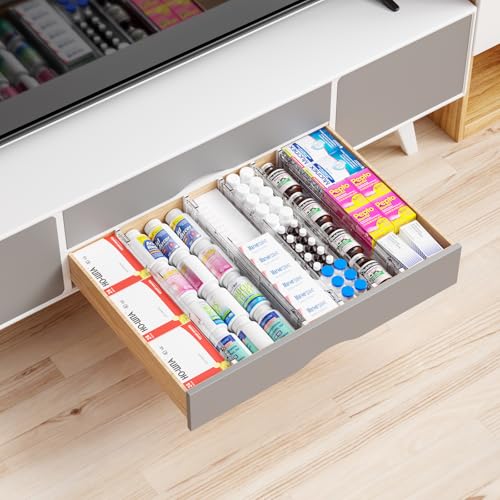 Yieach 4 Pack 3.2 Inch Shallow Acrylic Drawer Dividers for Clothes,Expandable Deep Dresser Dividers From 15 to 21'',Adjustable Drawer Separators for Dresser,Nursery and Baby Clothing,Sock,Underwear - color: Clear-4 Pack