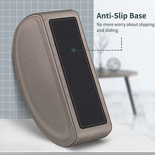 Remote Control Holder with 5 Compartments, KENOBEE Anti-slip Desktop Caddy Storage Organizer for Remote Controllers, Office Supplies, Makeup Brush, Media Accessories, Denim Coffee - color: Denim Coffee, size: Small