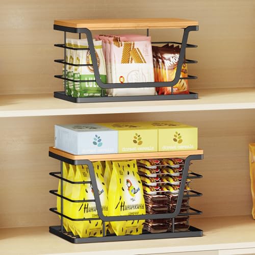 ALOCEO 3 Pack Stackable Storage Bins with Lids, Stainless Steel Trash Bag Dispenser Roll Holder for for Kitchen Sink, Laundry, Pantry Organizer and Storage - color: 3-pack - Xl&l&s Black