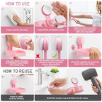LEVERLOC Soap Dish Holder for Shower Suction Cup Wall Mounted Self Draining NO-Drilling Removable Bar Soap Sponge Holder for Bathroom Bathtub Kitchen Sink Waterproof Strong Vacuum Suction, Pink - style: 1 tier Pink