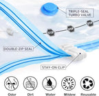BoxLegend Vacuum Storage Bags with Hand Pump 6 Large 23.6’’x31.5’’ Thickened Vacuum Seal Bags for Clothing Coat Bedding Quilt Blanket Pillow Comforters - size: Hand Pump-6 Large 23.6’’x31.5’’