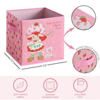 Strawberry Shortcake Storage Cubes for Kids,2 Pack 10"x10" Collapsible Fabric Bins with Handles, Organizer Boxes with Handles for Bedroom, Playroom & Nursery