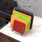 Simple Houseware Kitchen Cabinet Pantry and Bakeware Organizer Rack Holder, Bronze - 2 Pack - color: Bronze