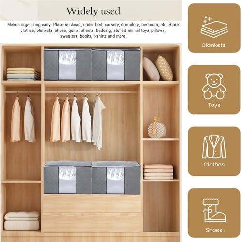 100L Extra Storage Bags with Zipper and Handles, Moving Boxes & Storage Bins Alternative, Packing Supplies, Moving Supplies for Dorm Room Essentials (24x16x14 IN) - size: 1 Pack-100L Storage Bags