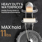 LEVERLOC Soap Dish Holder Suction Cup for Shower Wall Double Layer Drill-Free Waterproof Wall Mount Strong Suction Removable Bar Soap Sponge Holder for Bathroom Bathtub Kitchen, Chromed - style: 2 tiers Chrome