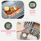KOMUEE 30 Pieces Glass Food Storage Containers Set, Meal Prep Containers Set with Snap Locking Lids, Airtight Glass lunch Containers, Microwave, Oven, Freezer & Dishwasher,Pink - color: Pink