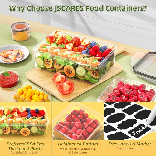 50 PCS Food Storage Containers with Lids Airtight (25 Lids & 25 Containers)- Reusable Plastic Leakproof Meal-Prep Container for Kitchen Storage Organization Microwave/Dishwasher Safe with Labels & Pen - color: 25Pack